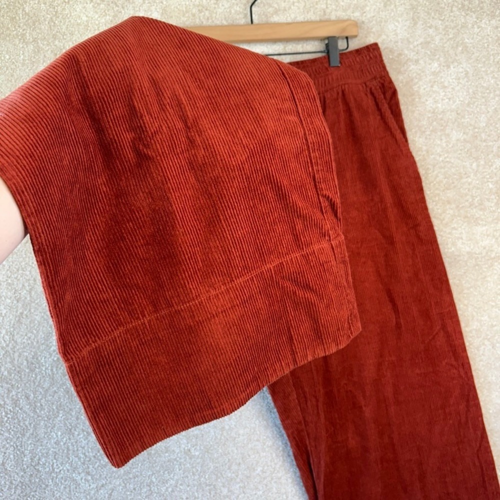 NWT Anthropologie MAEVE Wide Leg Corduroy Trouser Pants Size Large - Picture 5 of 11